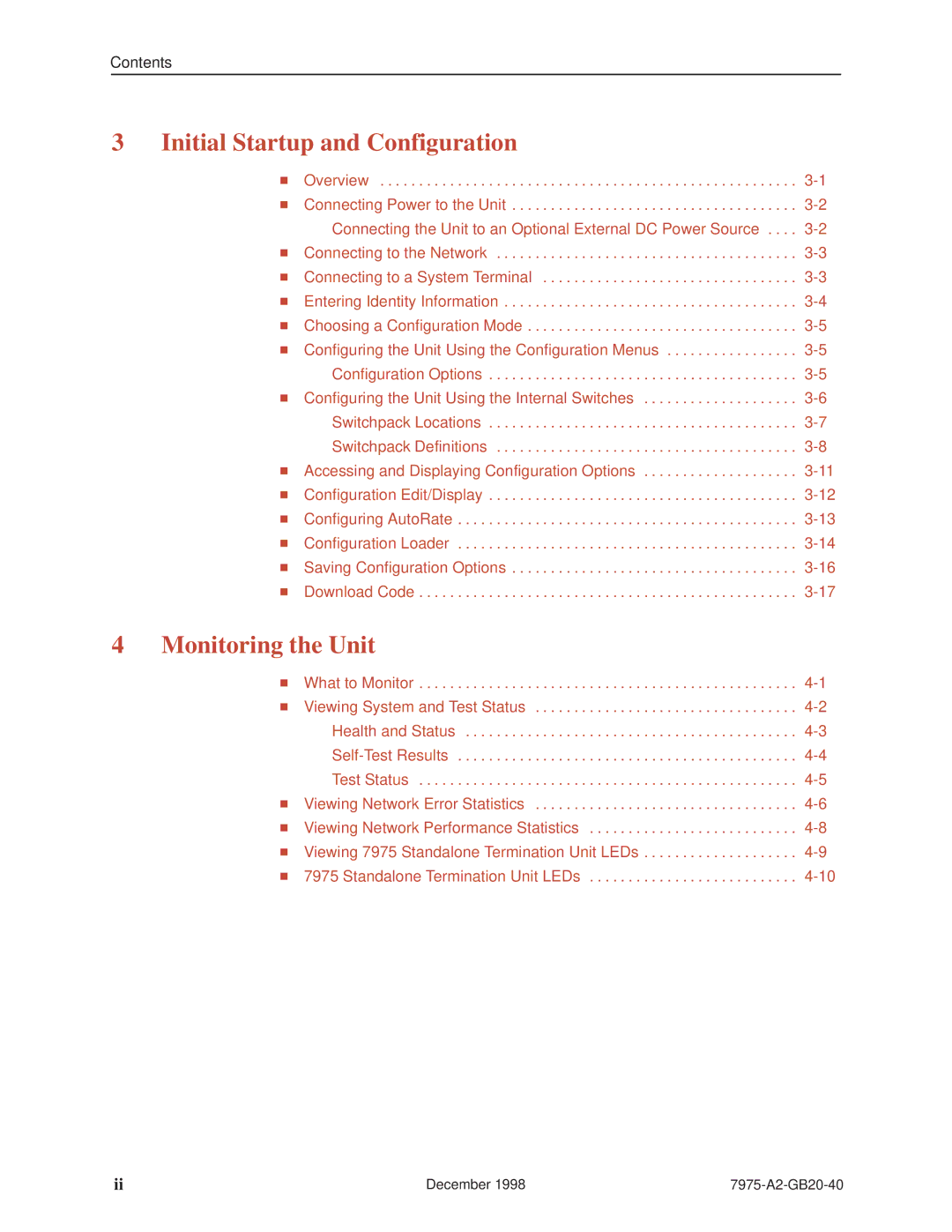 Paradyne 7975 manual Initial Startup and Configuration 