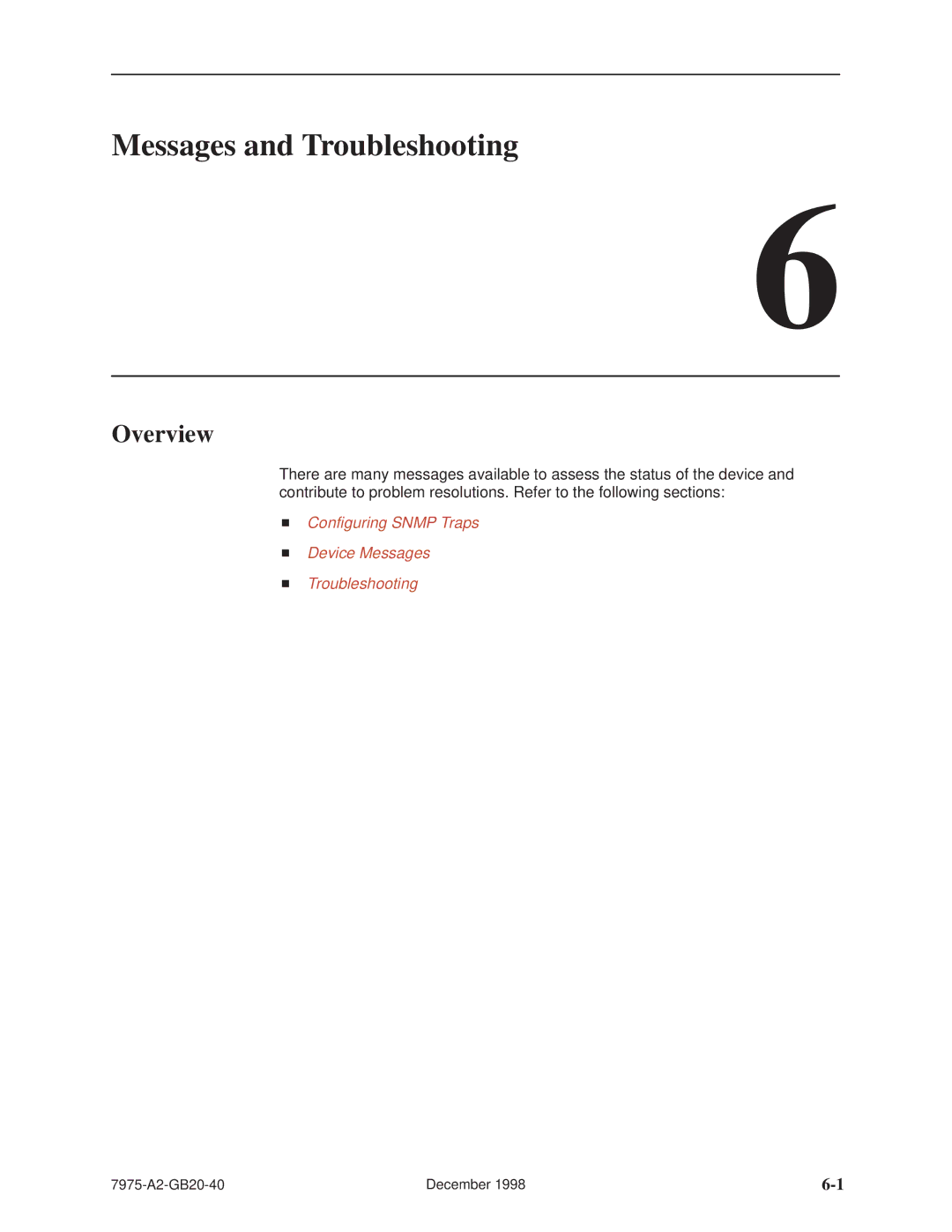 Paradyne 7975 manual Messages and Troubleshooting, Overview 