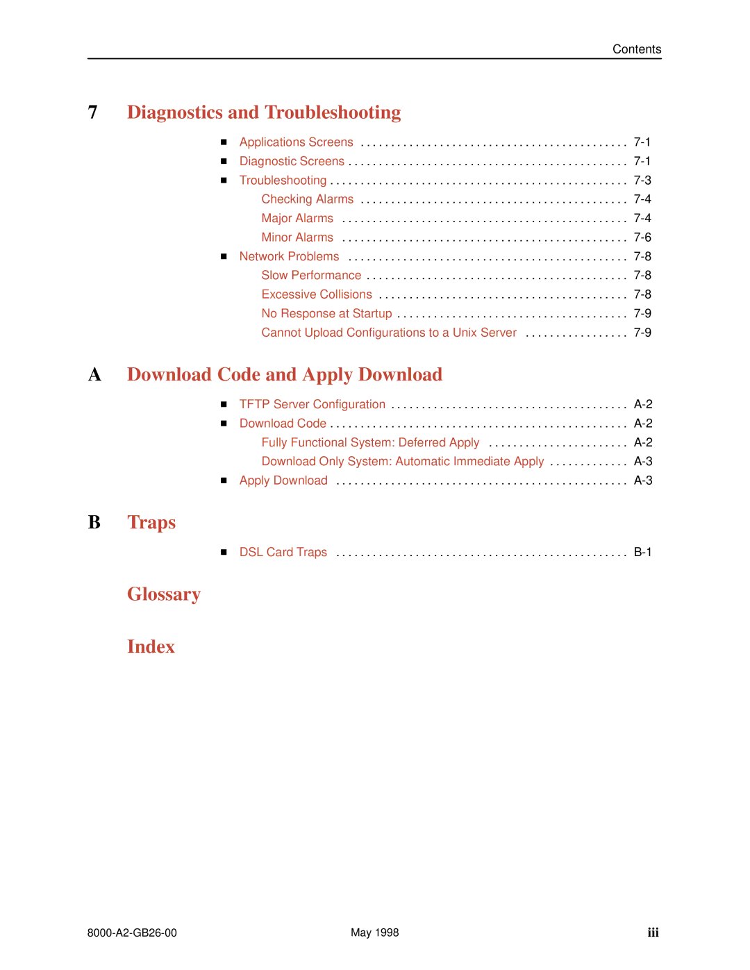 Paradyne 8510 DSL, 8310 MVL manual Traps 