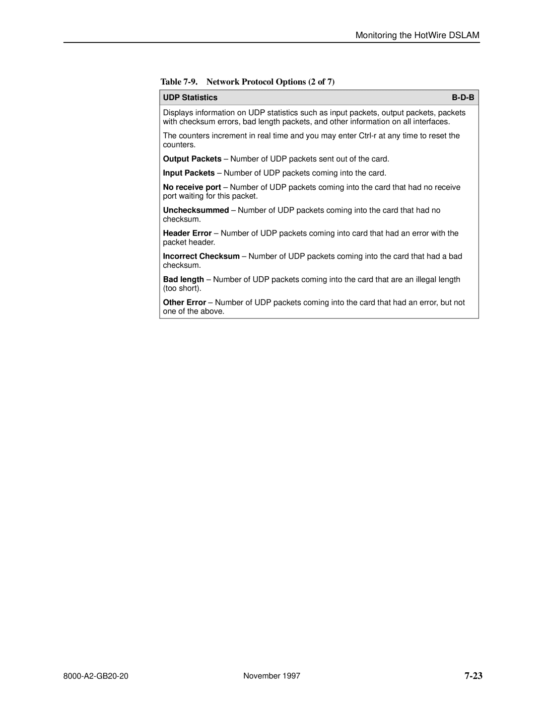 Paradyne 8540, 8546 manual Network Protocol Options 2 