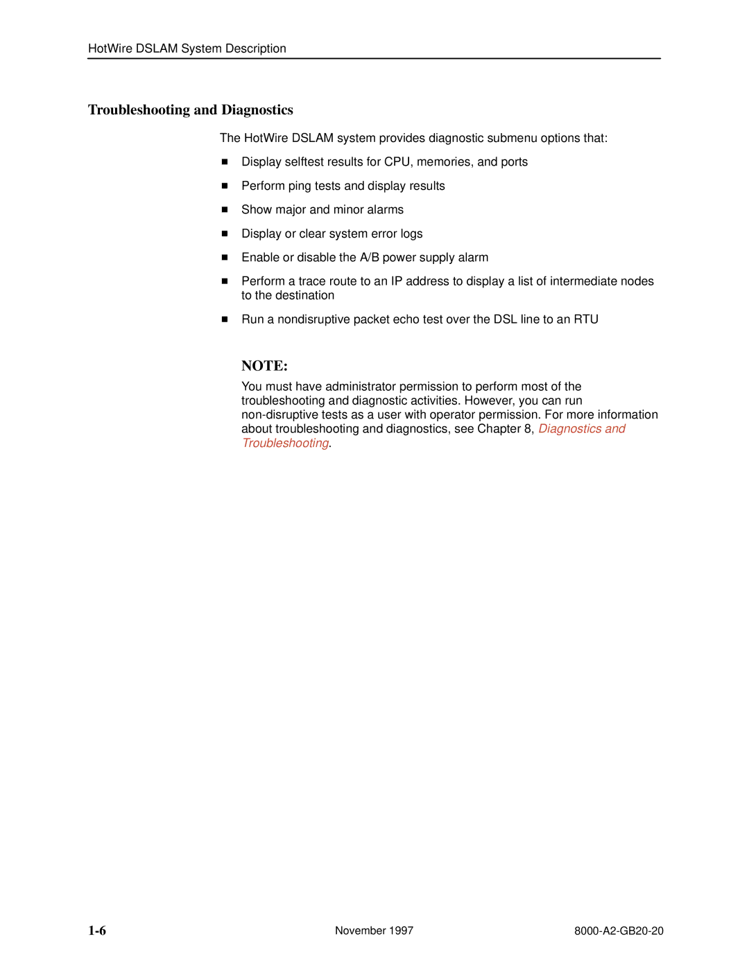 Paradyne 8546, 8540 manual Troubleshooting and Diagnostics 