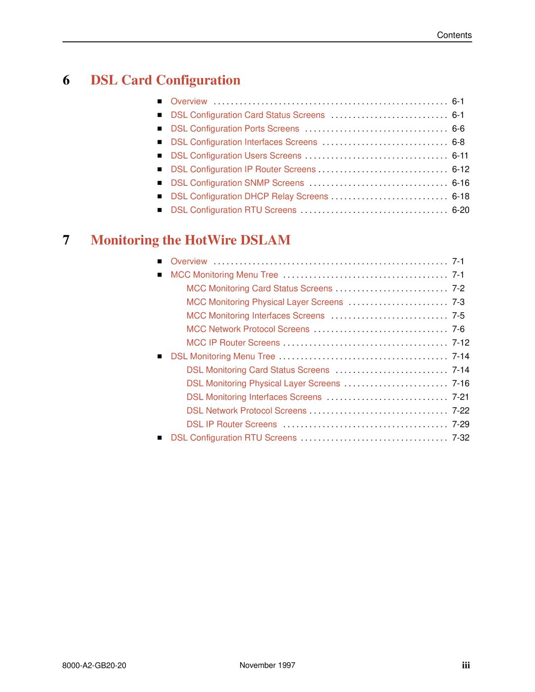 Paradyne 8540, 8546 manual DSL Card Configuration 