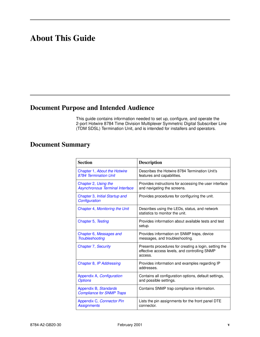 Paradyne 8784 manual About This Guide, Document Purpose and Intended Audience, Document Summary 