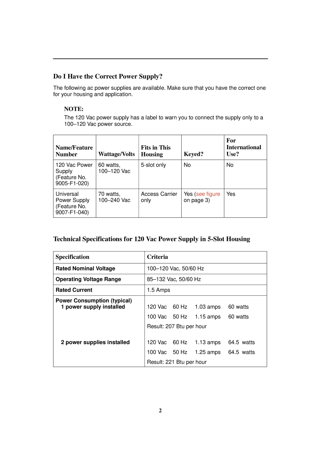 Paradyne 9000 Series installation instructions Do I Have the Correct Power Supply?, For, Specification Criteria 