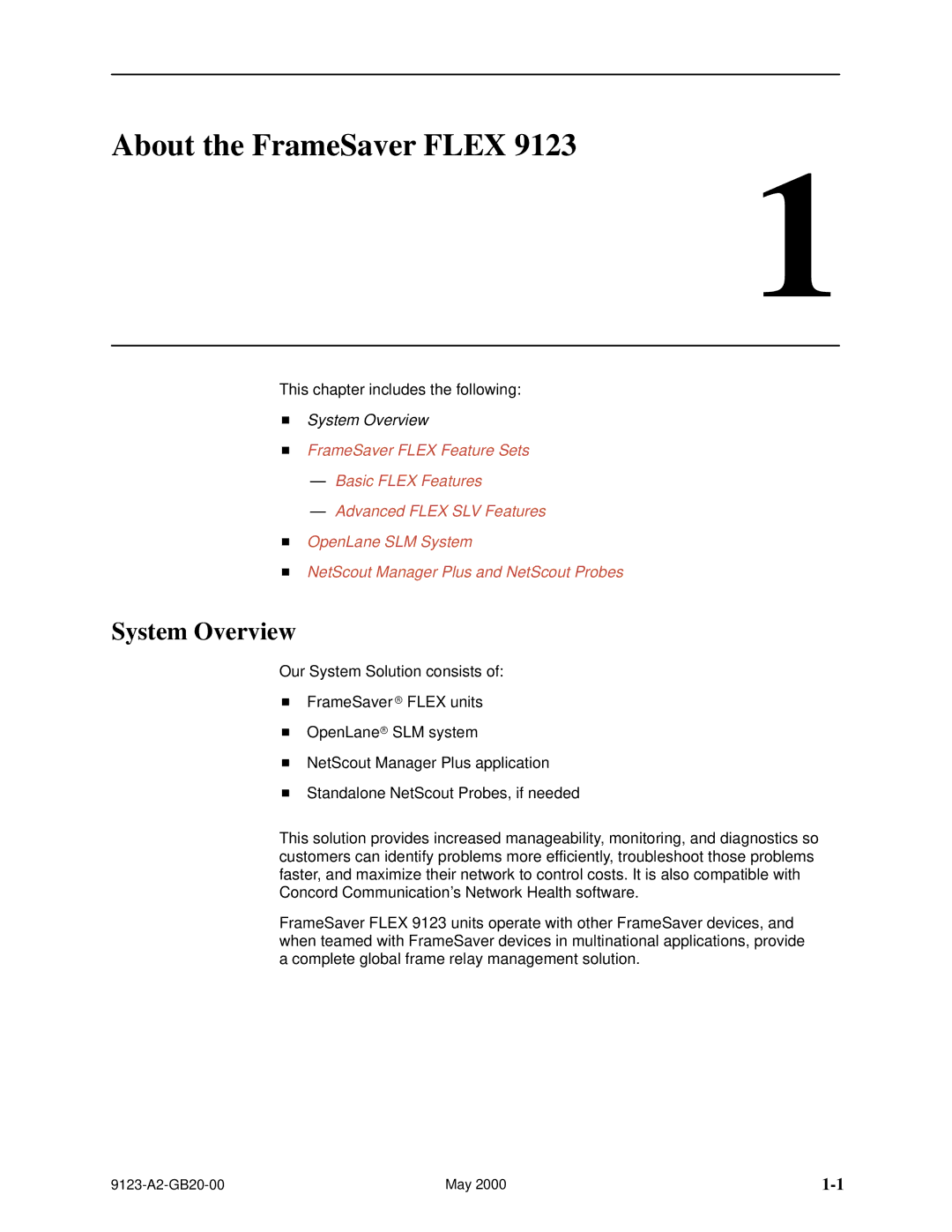 Paradyne 9123 manual About the FrameSaver Flex, System Overview 