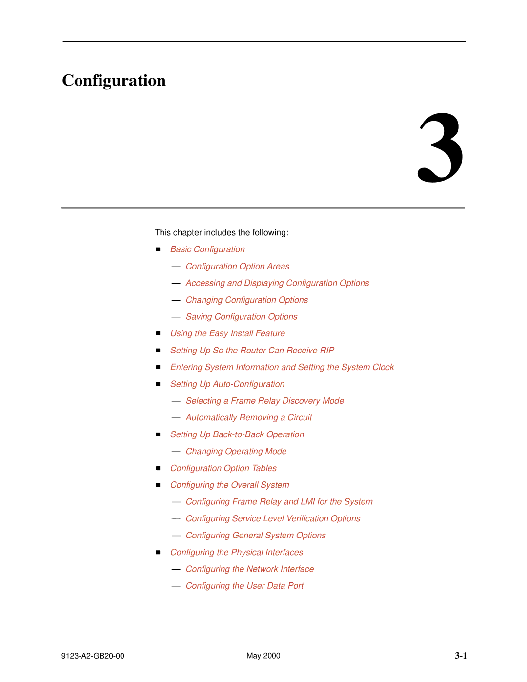 Paradyne 9123 manual Configuration 