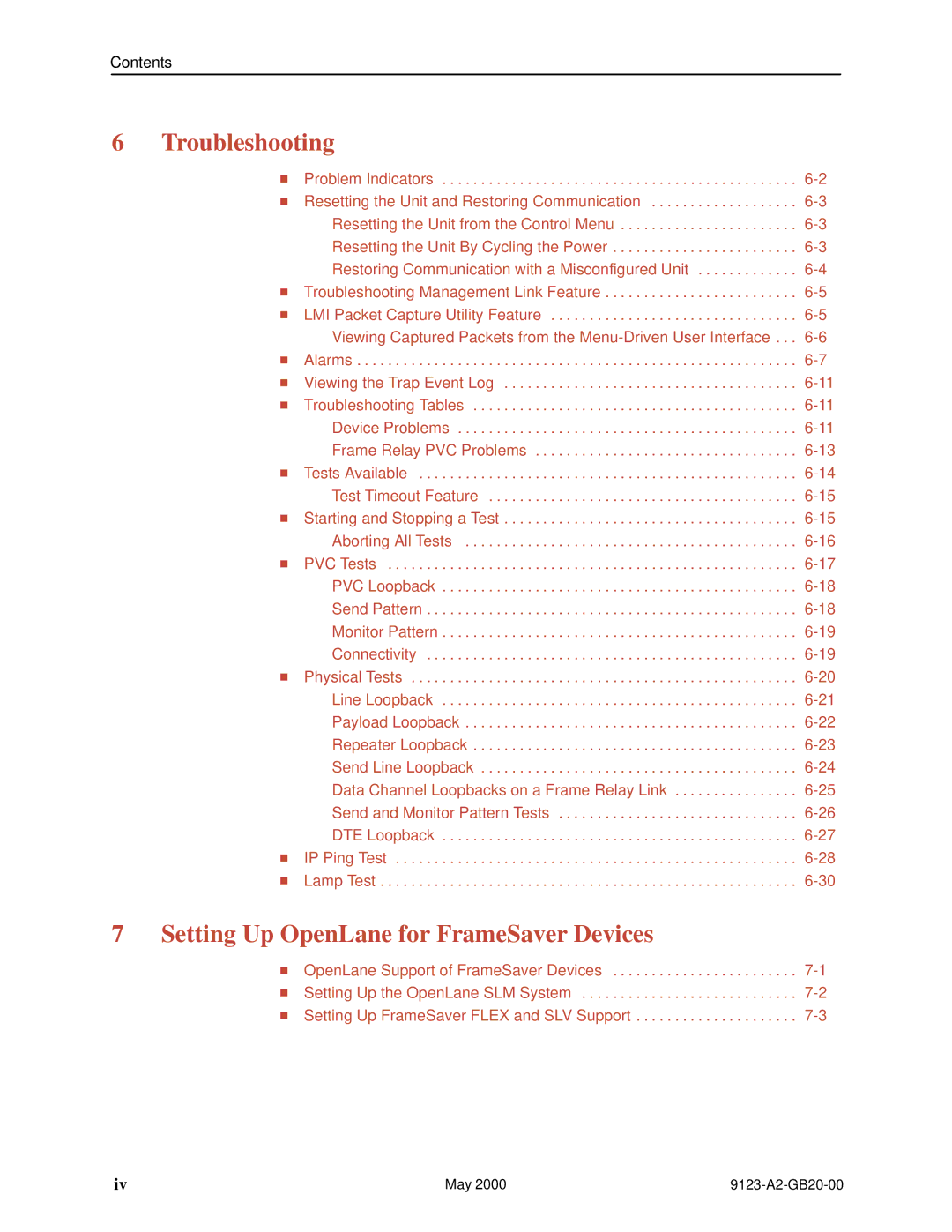 Paradyne 9123 manual Troubleshooting 