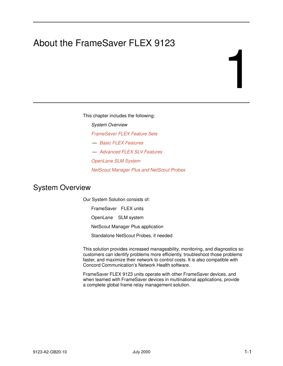 Paradyne 9123 manual About the FrameSaver Flex, System Overview 