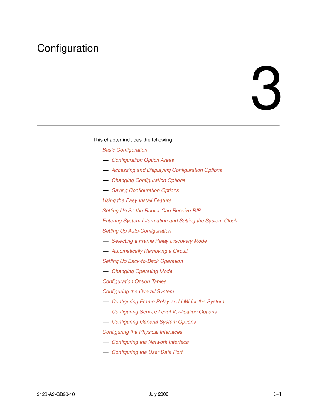 Paradyne 9123 manual Configuration 