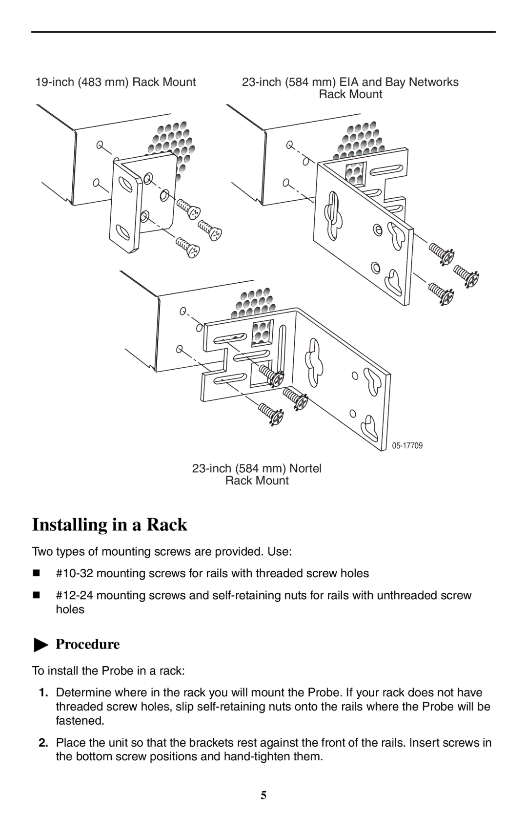 Paradyne 9550 DS3 installation instructions Installing in a Rack 