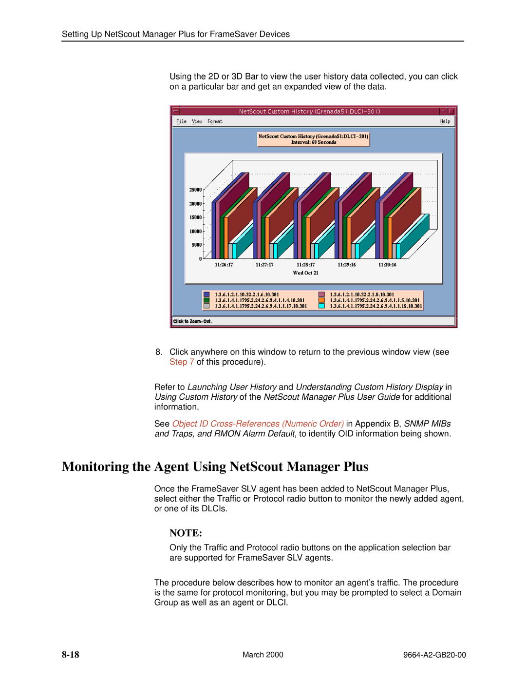 Paradyne 9664 manual Monitoring the Agent Using NetScout Manager Plus 