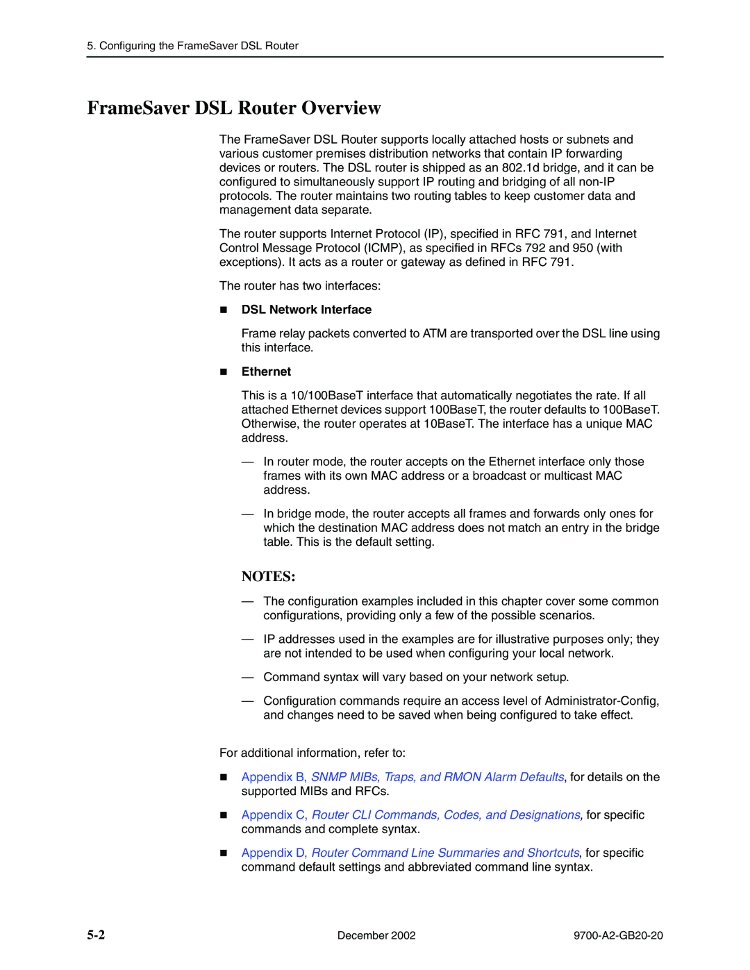 Paradyne 9788, 9720 manual FrameSaver DSL Router Overview, DSL Network Interface, Ethernet 