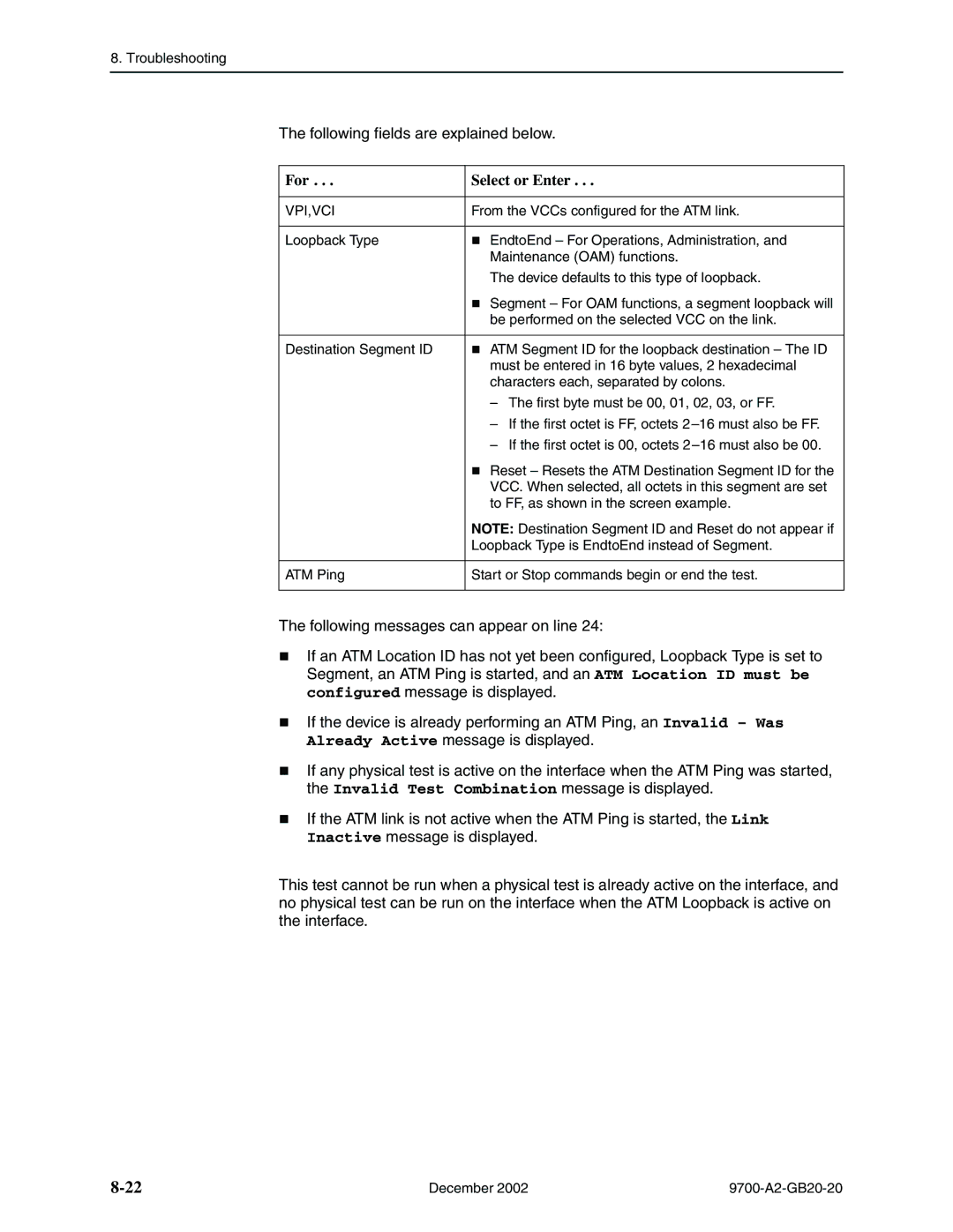 Paradyne 9788, 9720 manual For, Vpi,Vci 