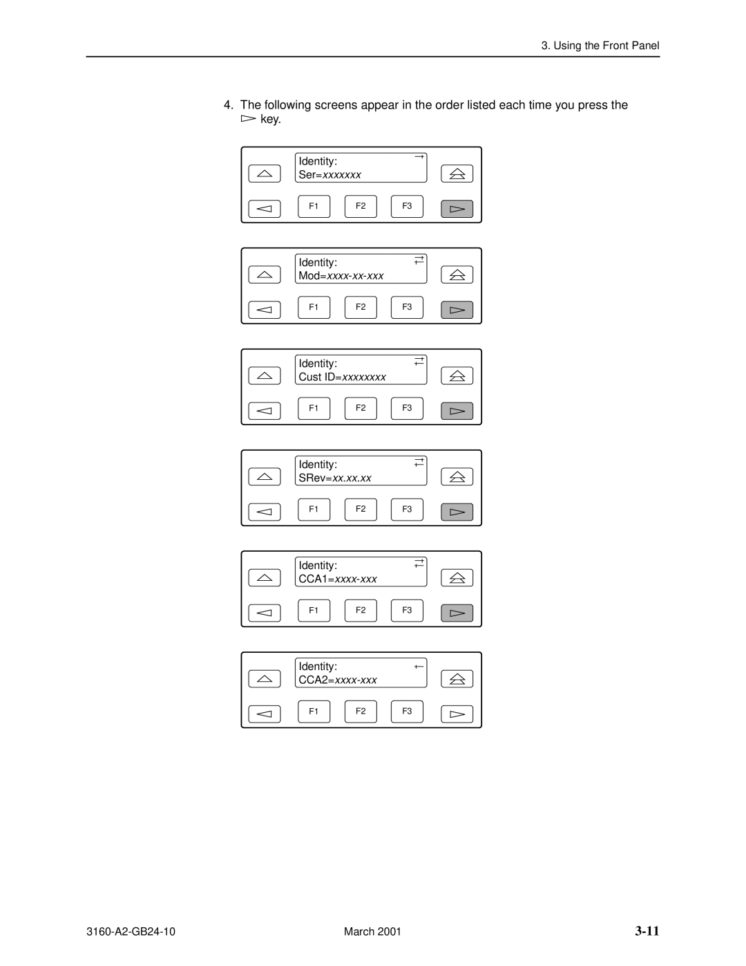 Paradyne 3160-A4, and 3165-A4, 3161 manual Ser=xxxxxxx 