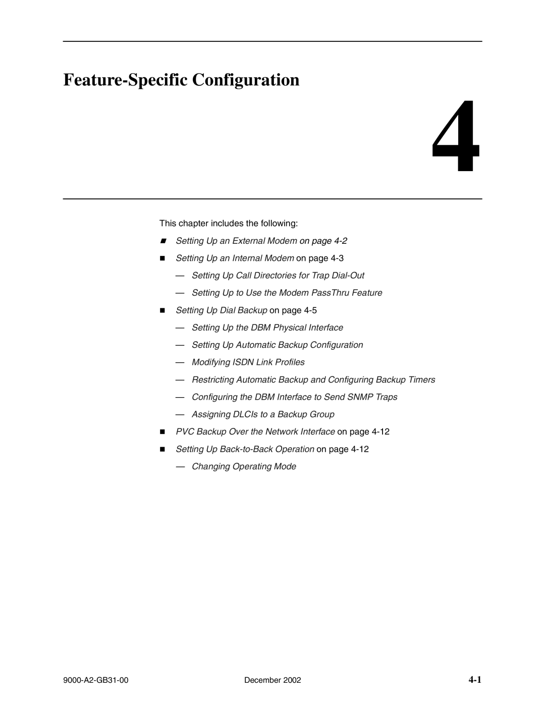 Paradyne 9623, and 9820-45M, 9820-2M, 9820-8M, 9788, 9128 standalone, 9720, 9128 carrier-mount Feature-Specific Configuration 