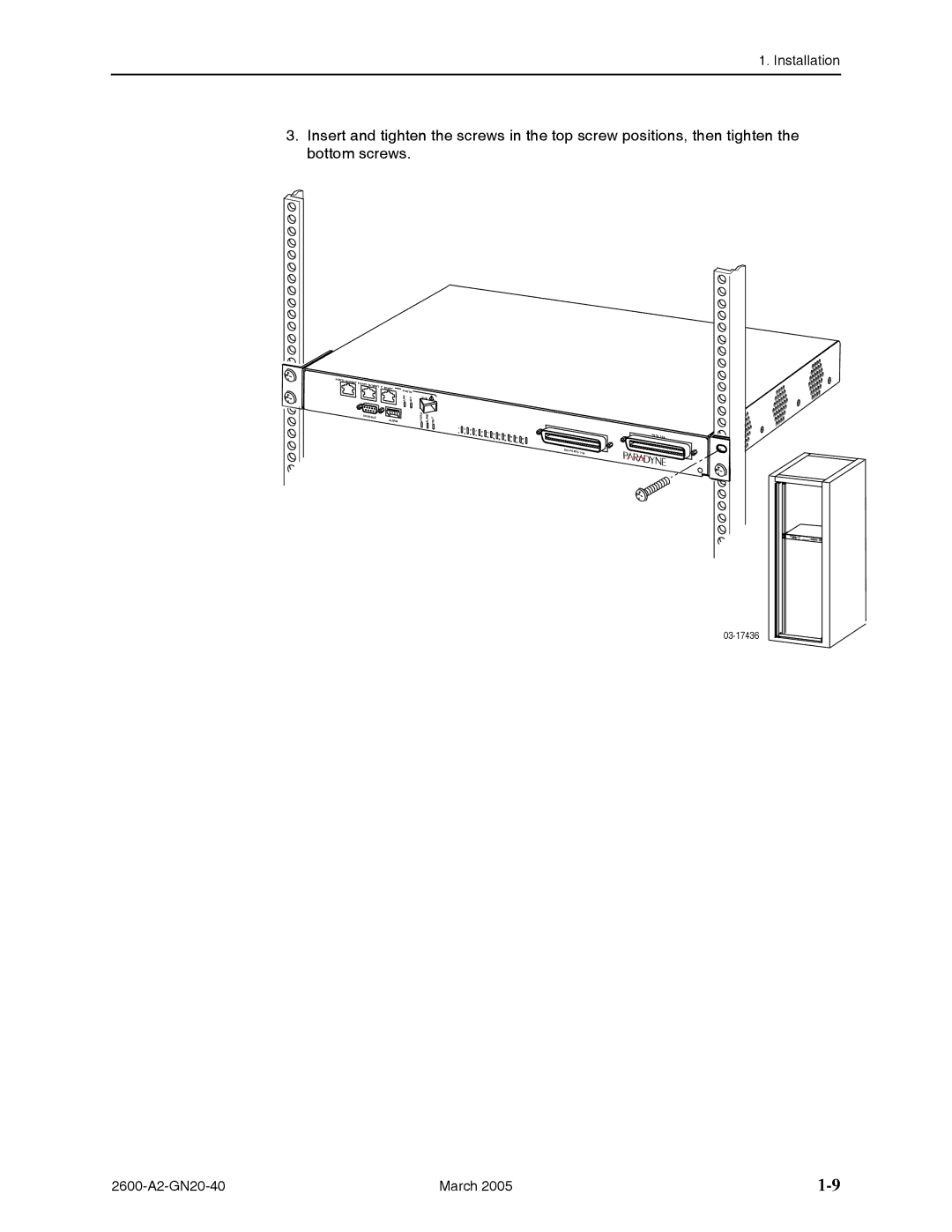 Paradyne BitStorm 2600 manual 03-17436 