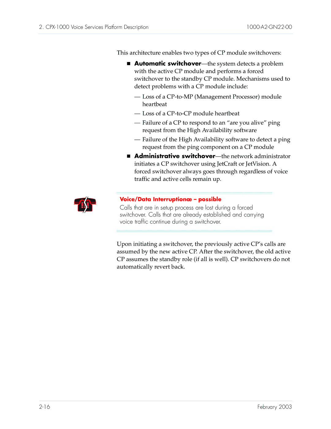 Paradyne CPX-1000 manual Voice/Data Interruptionœ possible 