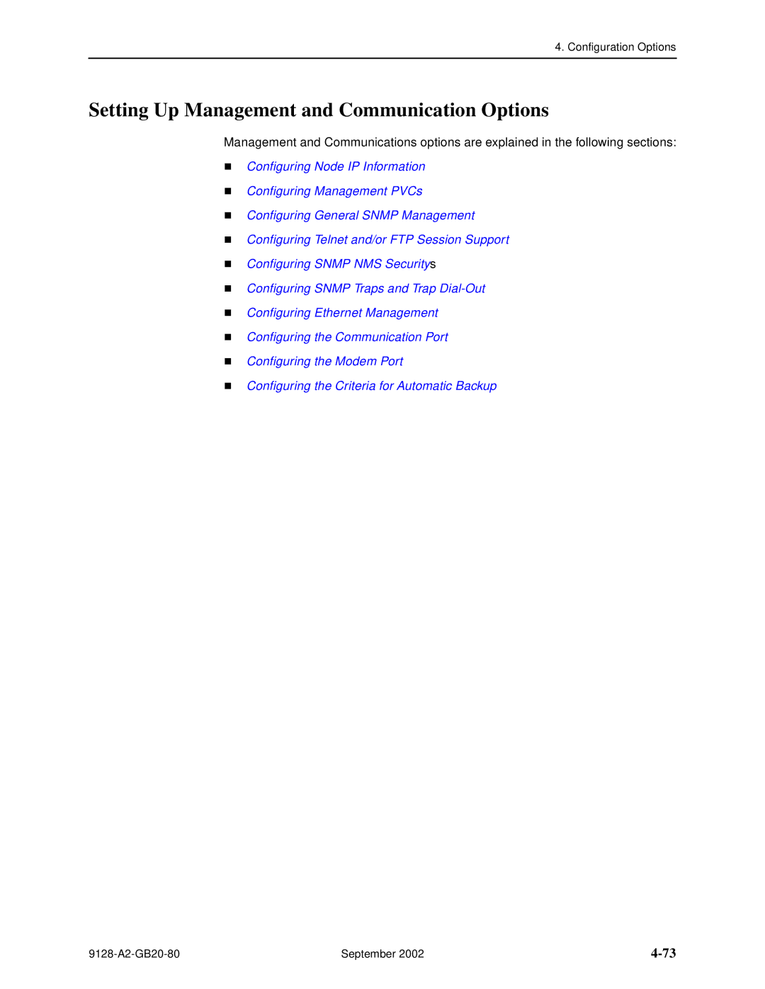 Paradyne 9126-II, CSU, DSU, 9128-II manual Setting Up Management and Communication Options 