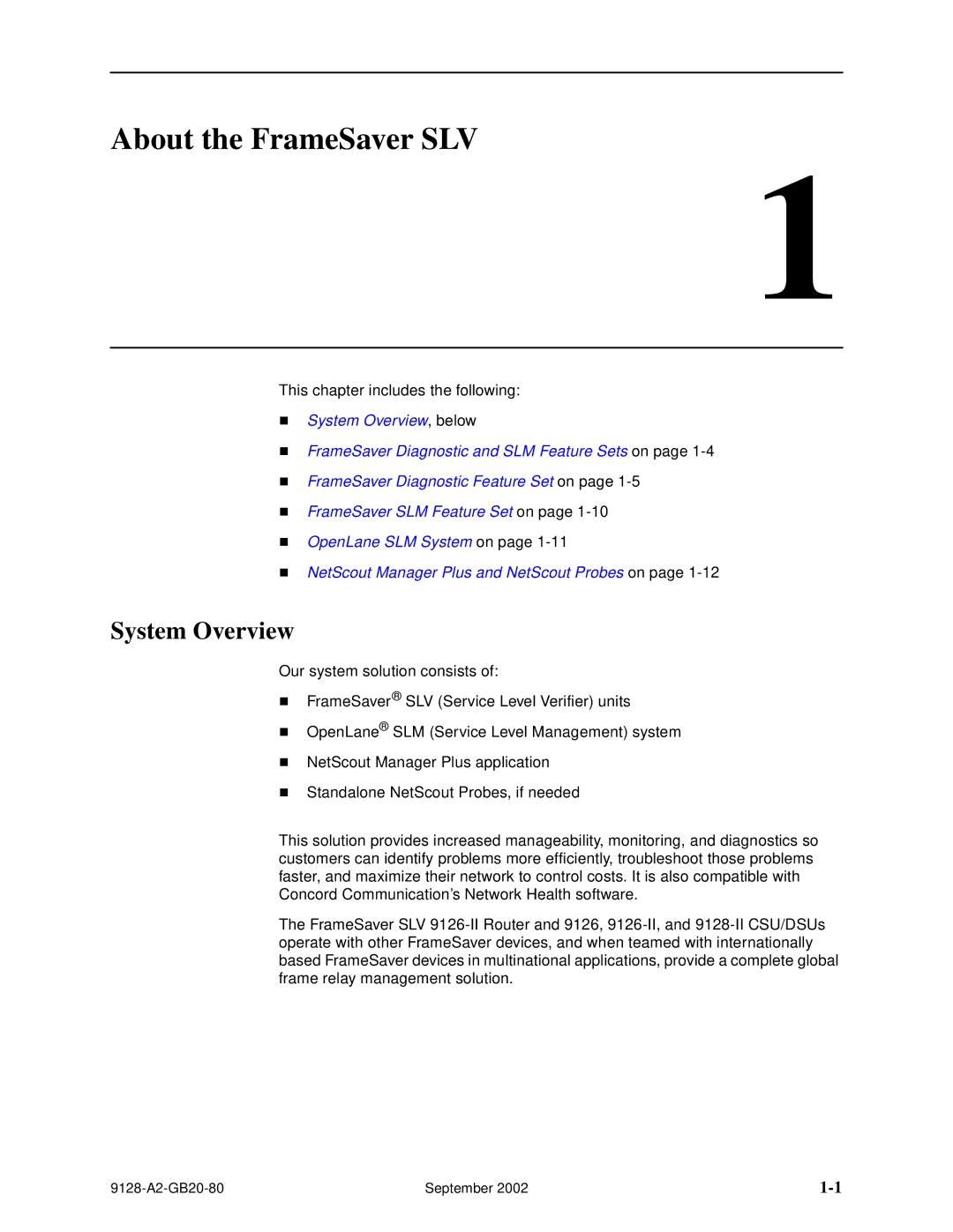 Paradyne 9126-II, CSU, DSU, 9128-II manual About the FrameSaver SLV, System Overview 