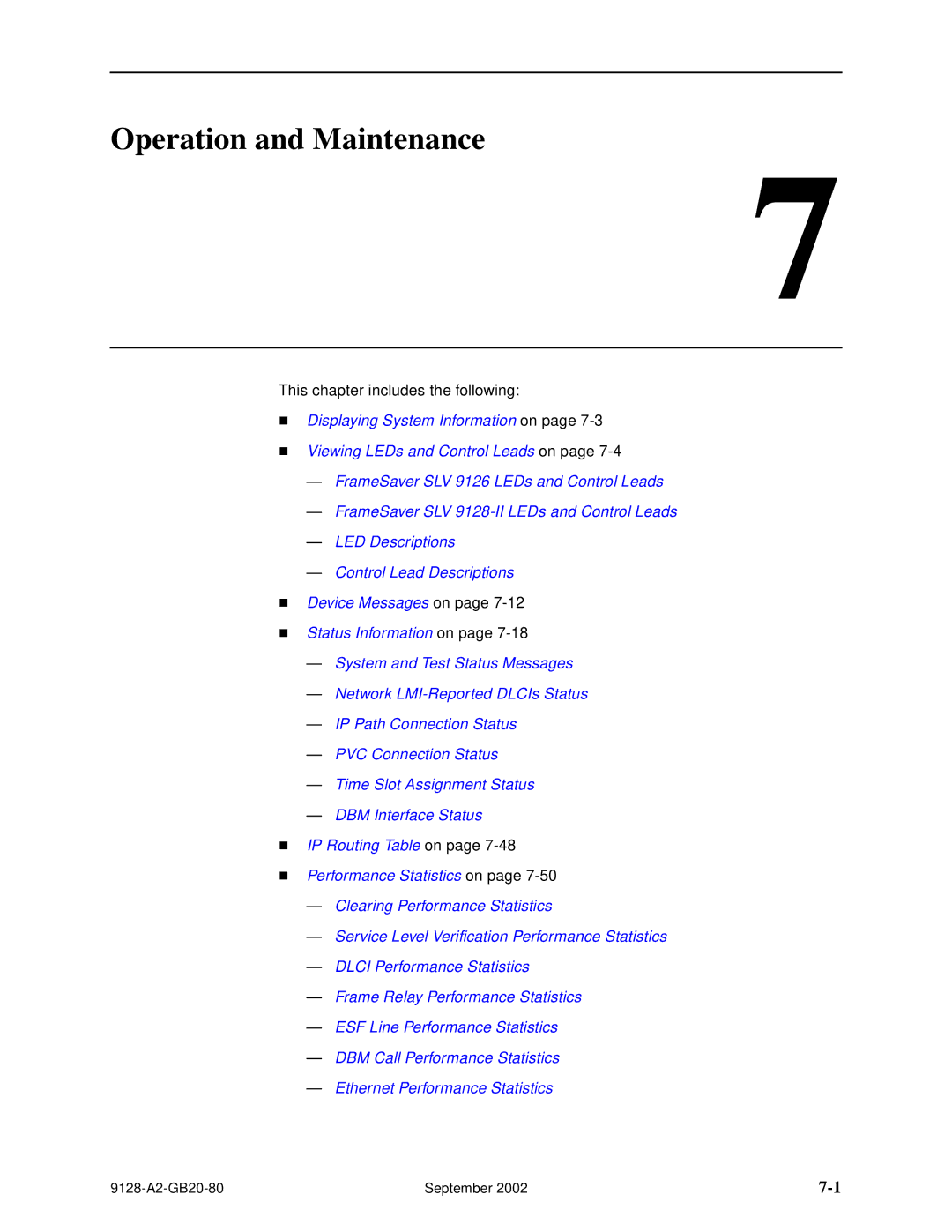 Paradyne CSU, DSU, 9126-II, 9128-II manual Operation and Maintenance 