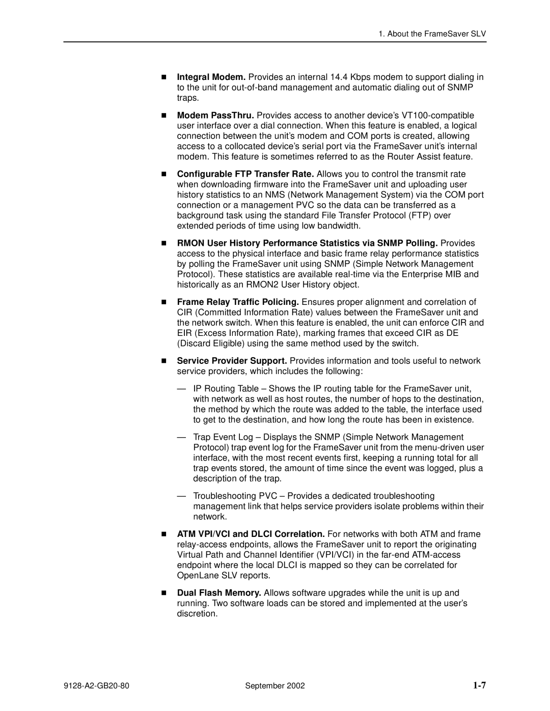 Paradyne CSU, DSU, 9126-II, 9128-II manual About the FrameSaver SLV 