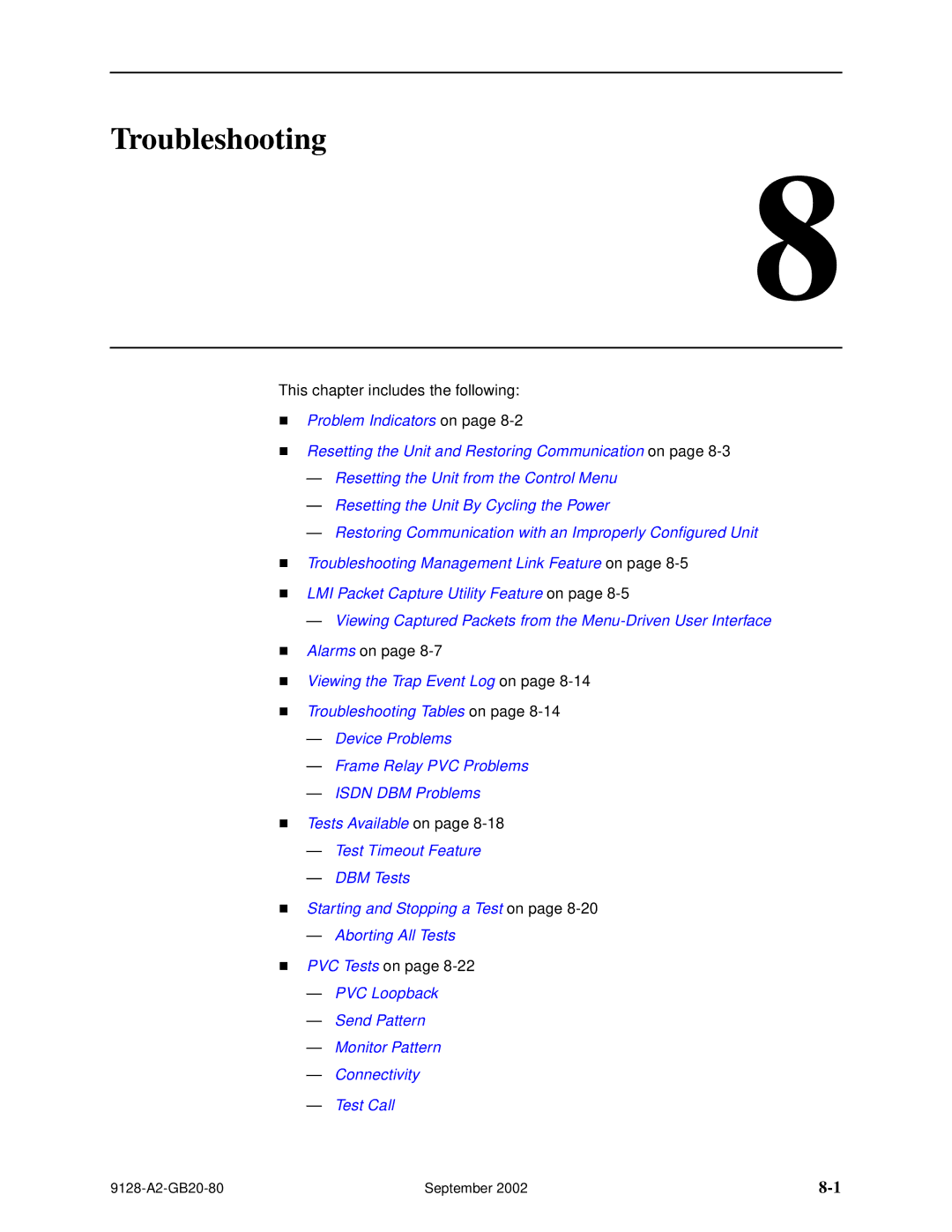 Paradyne 9126-II, CSU, DSU, 9128-II manual Troubleshooting 