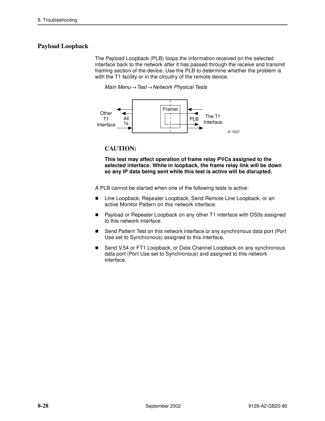 Paradyne CSU, DSU, 9126-II, 9128-II manual Payload Loopback, Plb 