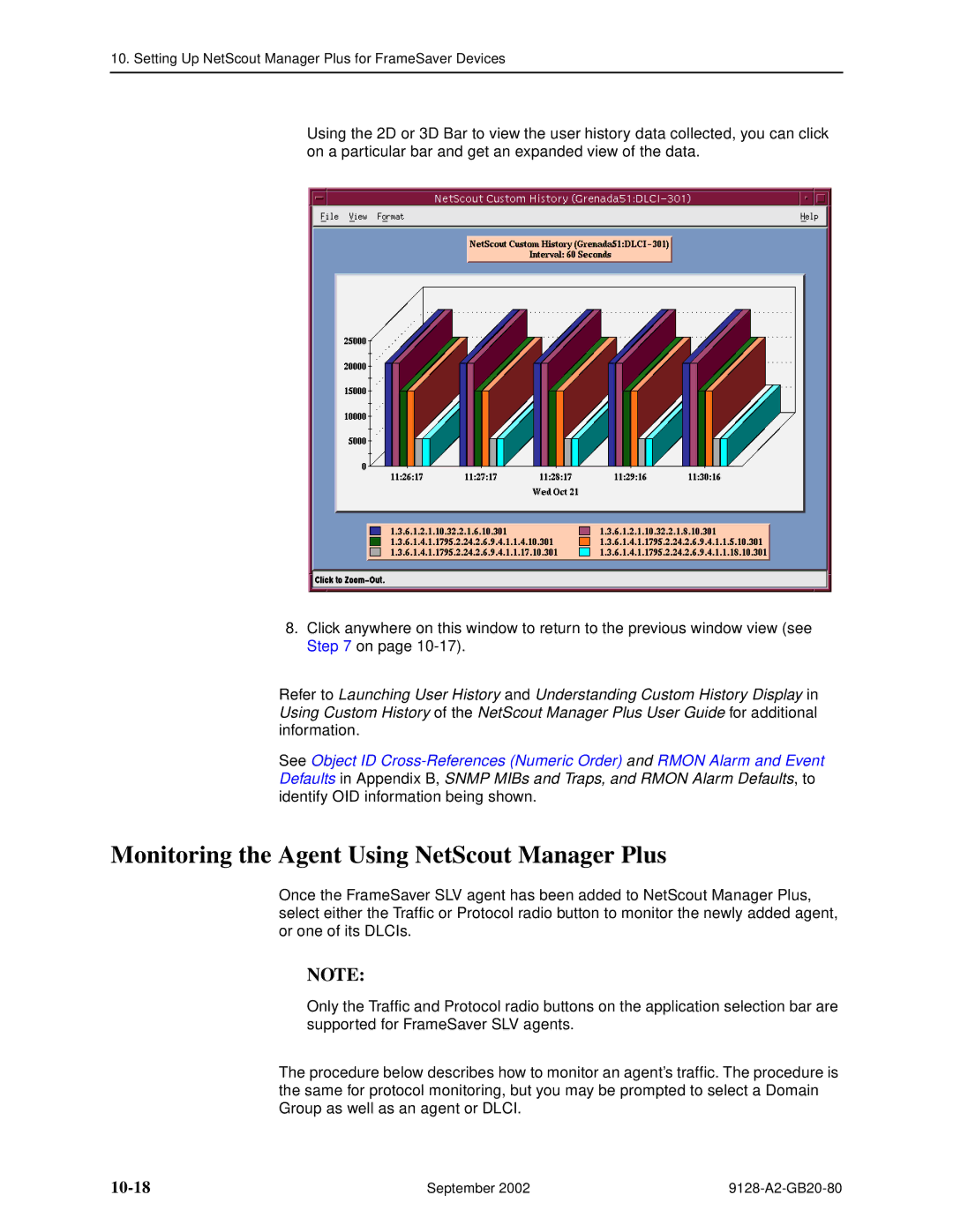 Paradyne CSU, DSU, 9126-II, 9128-II manual Monitoring the Agent Using NetScout Manager Plus, 10-18 