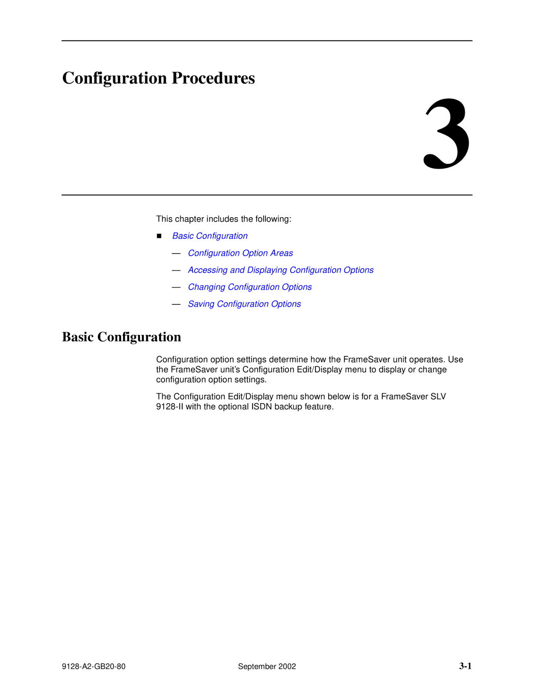 Paradyne CSU, DSU, 9126-II, 9128-II manual Configuration Procedures, Basic Configuration 