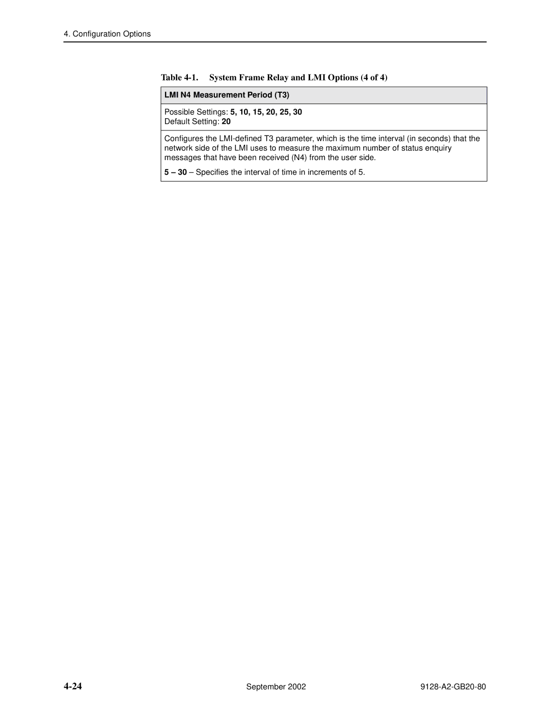 Paradyne CSU, DSU, 9126-II, 9128-II manual System Frame Relay and LMI Options 4 