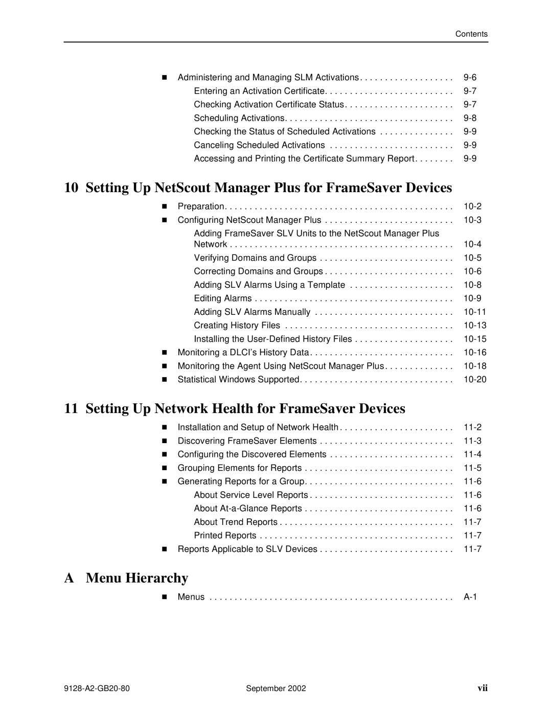 Paradyne 9126-II Setting Up NetScout Manager Plus for FrameSaver Devices, Setting Up Network Health for FrameSaver Devices 