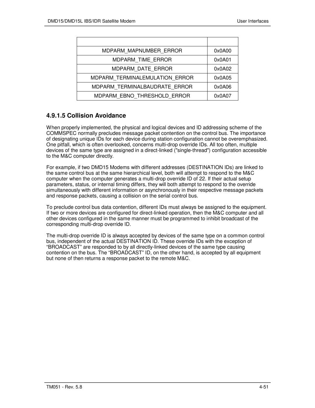 Paradyne DMD15L operation manual Collision Avoidance 