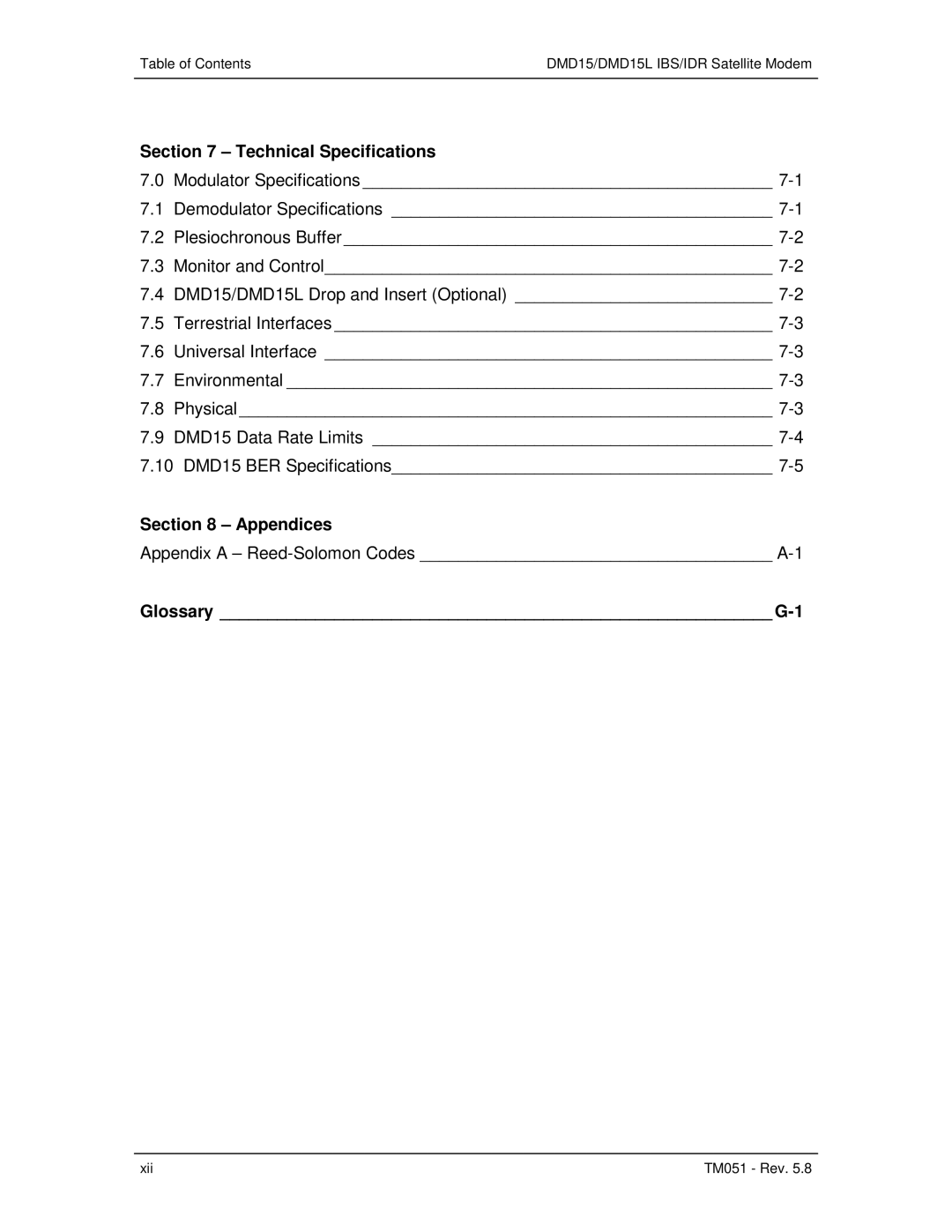 Paradyne DMD15L operation manual Appendices 