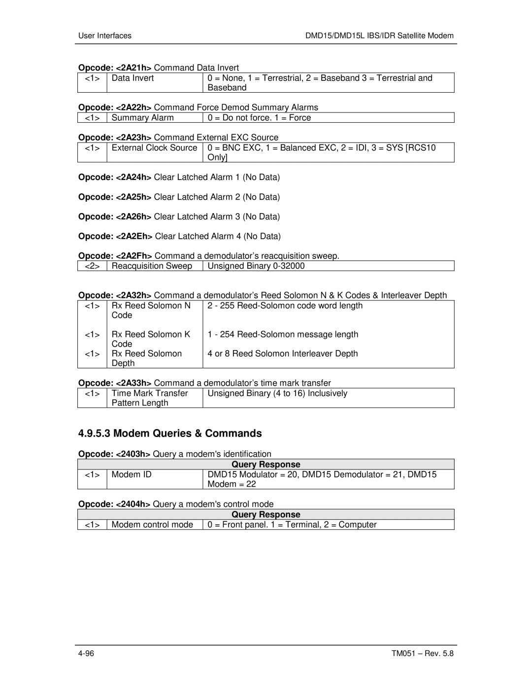 Paradyne DMD15L operation manual Modem Queries & Commands, Query Response 