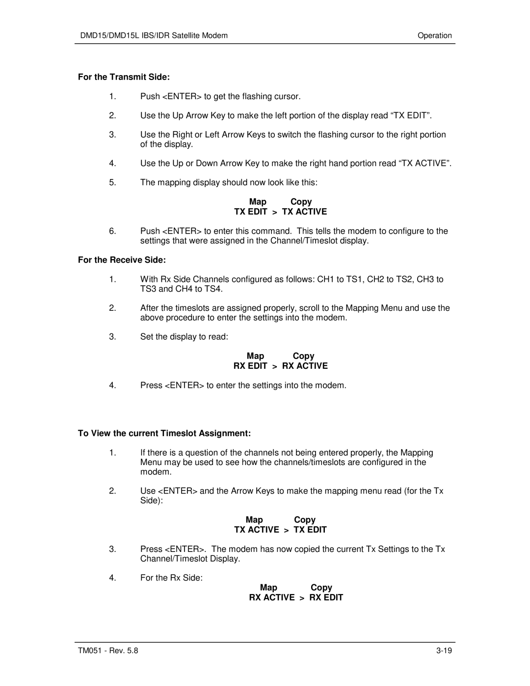 Paradyne DMD15L operation manual TX Edit TX Active, RX Edit RX Active, TX Active TX Edit, RX Active RX Edit 