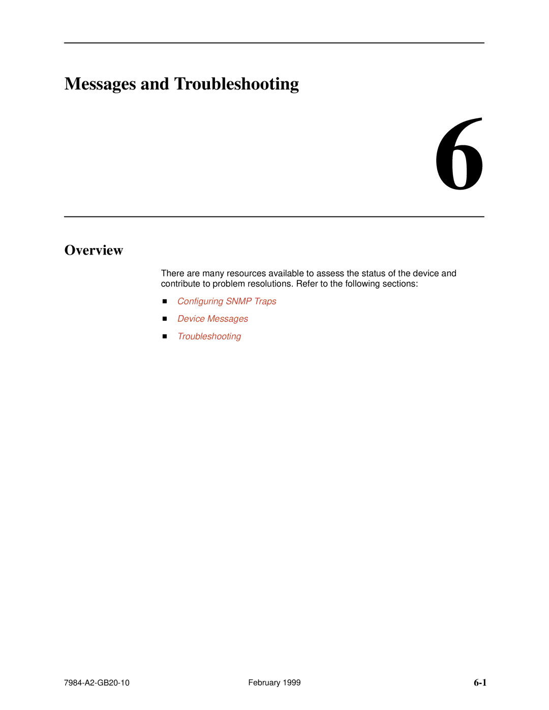 Paradyne Hotwire 7984 manual Messages and Troubleshooting, Overview 