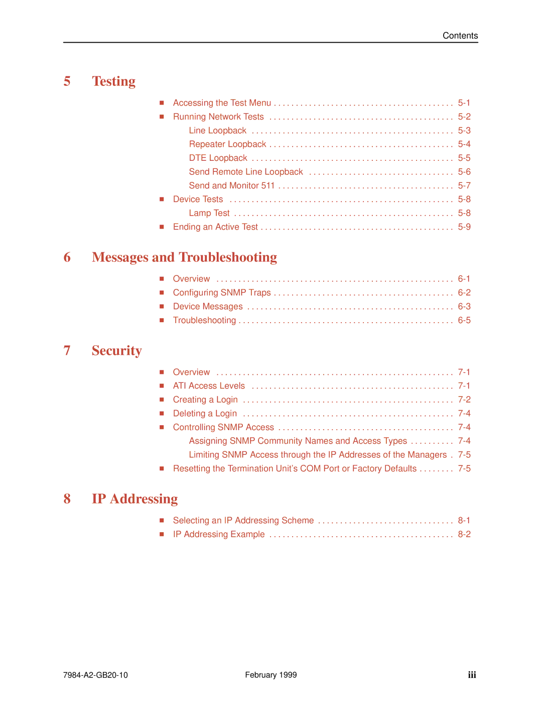 Paradyne Hotwire 7984 manual Messages and Troubleshooting 