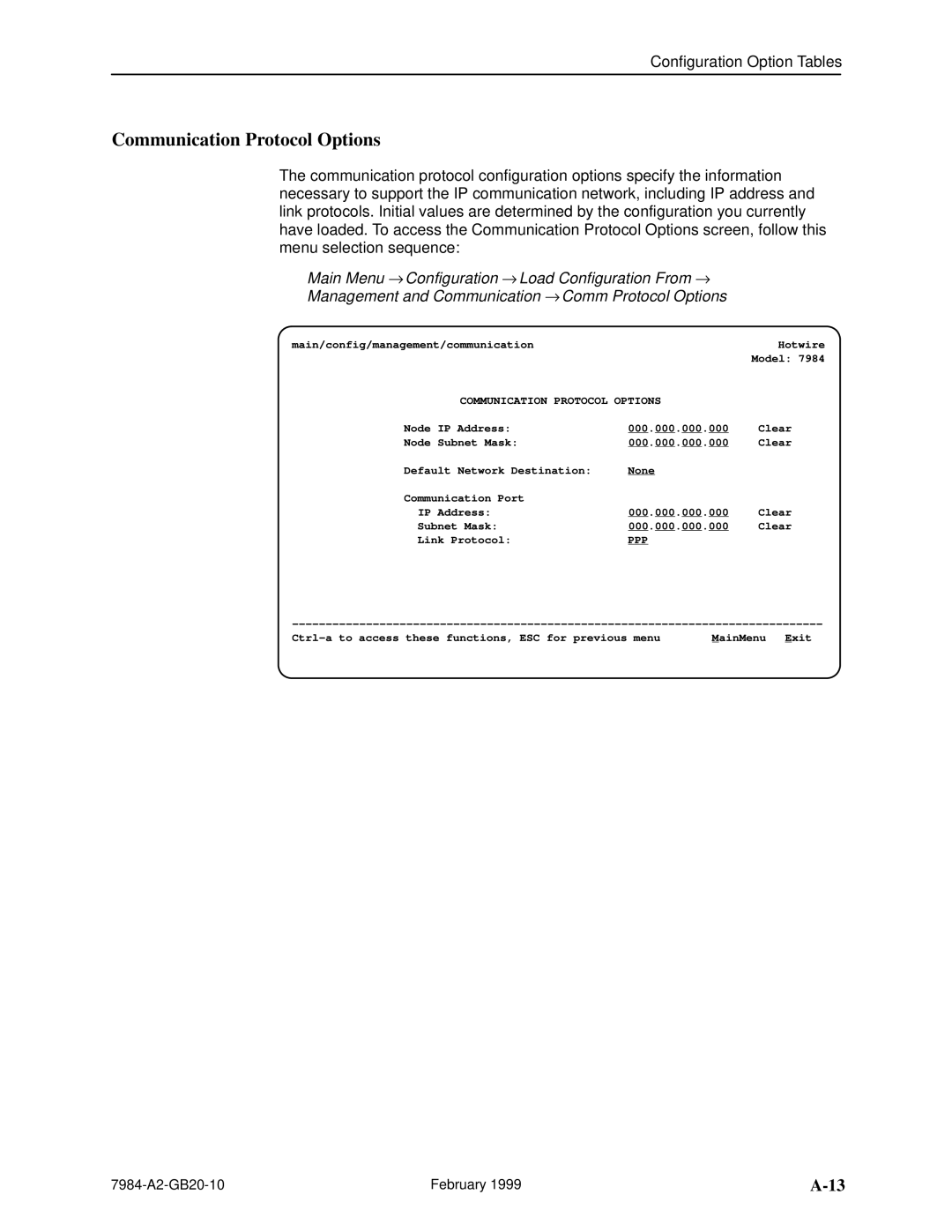 Paradyne Hotwire 7984 manual Communication Protocol Options, Ppp 