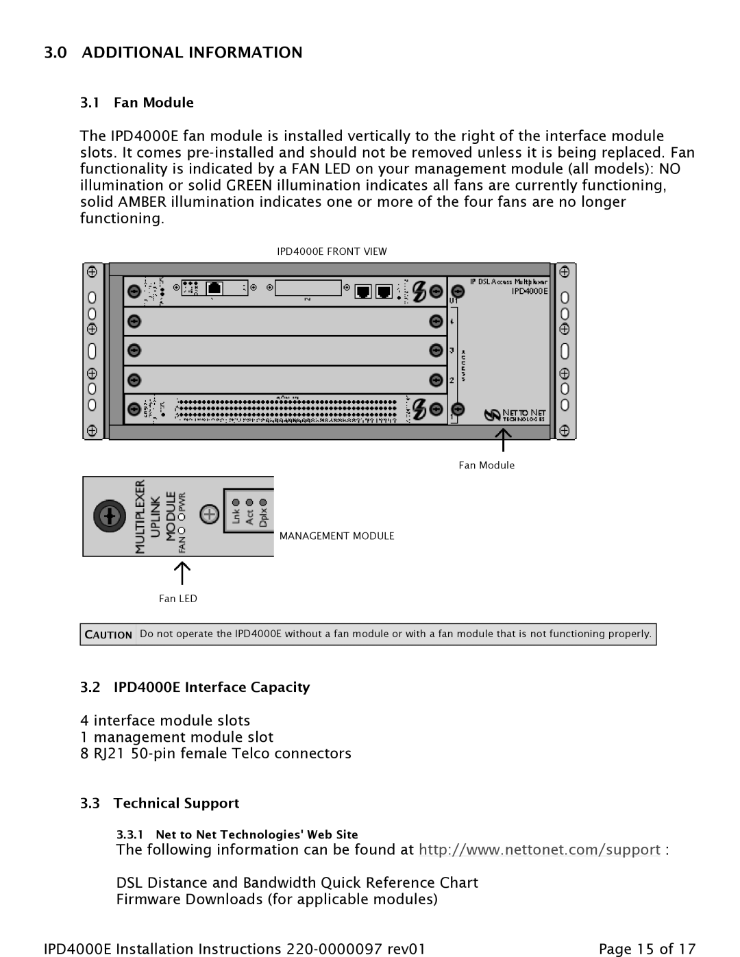 Paradyne IPD4000E installation instructions Additional Information 