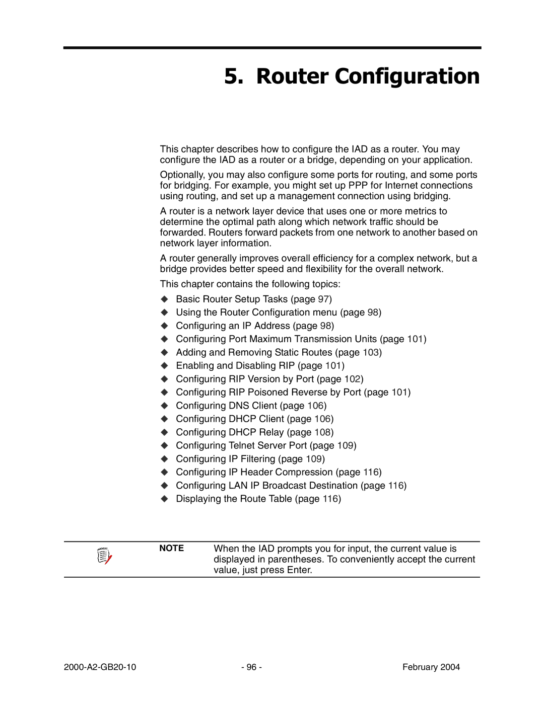 Paradyne JetFusion Integrated Access Device manual 5RXWHU&RQILJXUDWLRQ 