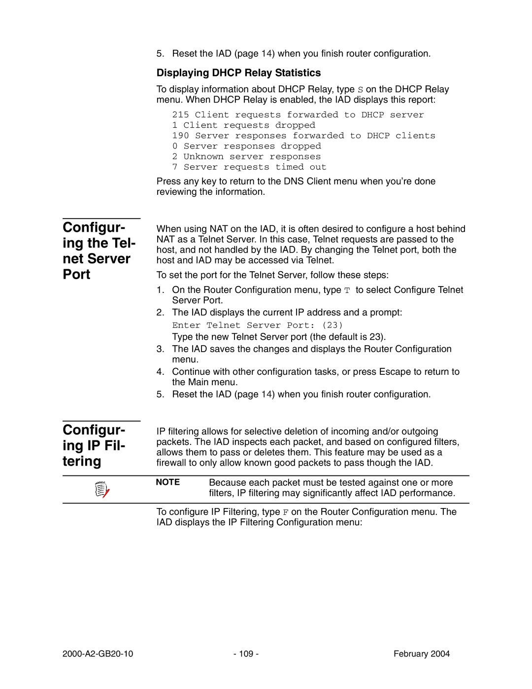 Paradyne JetFusion Integrated Access Device manual Displaying Dhcp Relay Statistics 