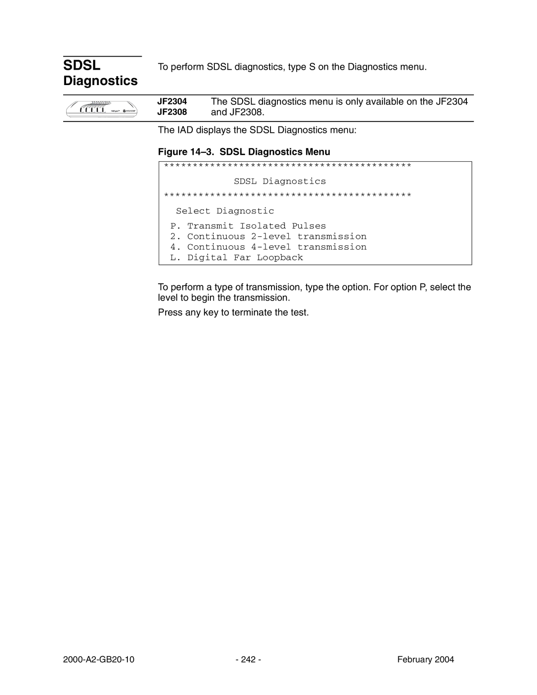 Paradyne JetFusion Integrated Access Device manual Sdsl 