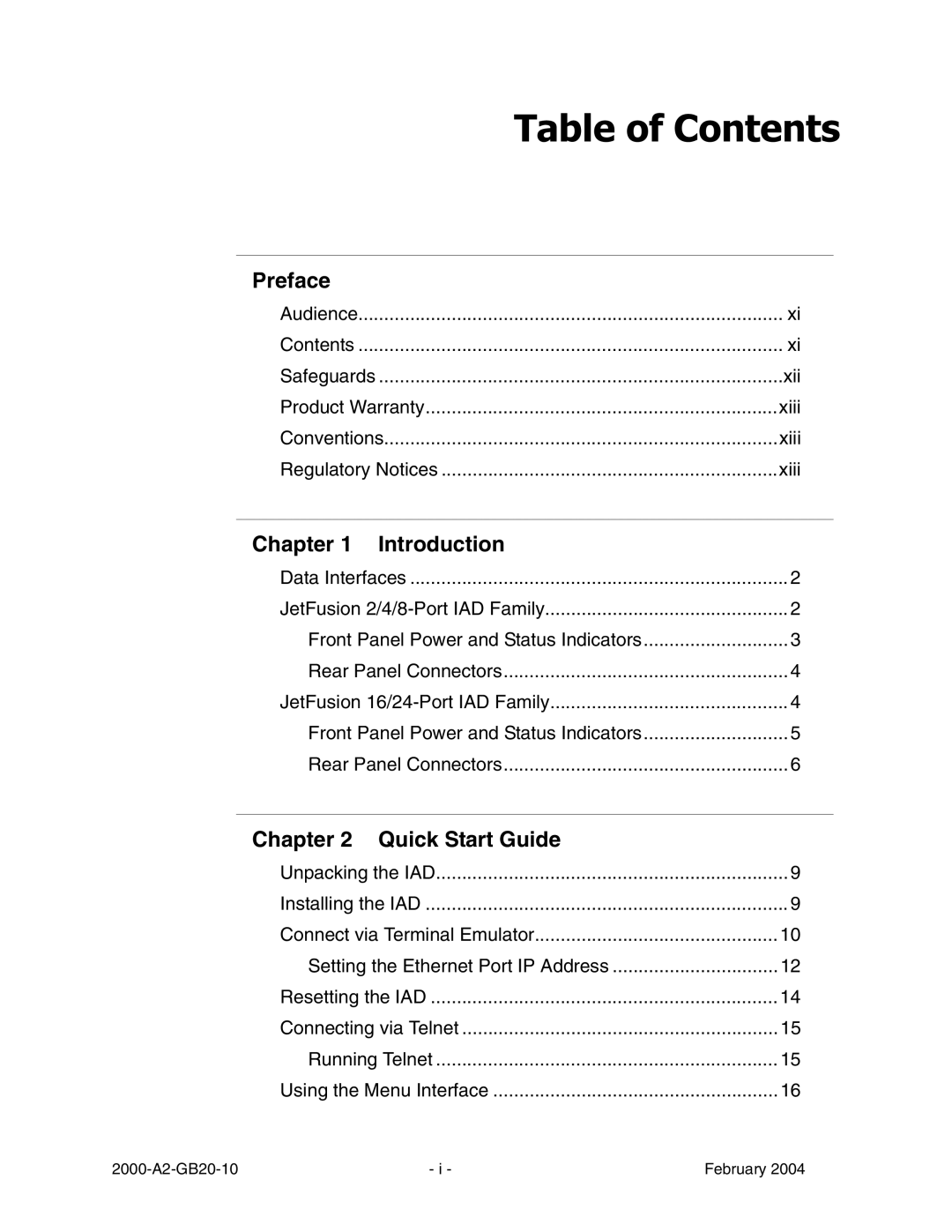 Paradyne JetFusion Integrated Access Device manual Preface, Introduction, Quick Start Guide 