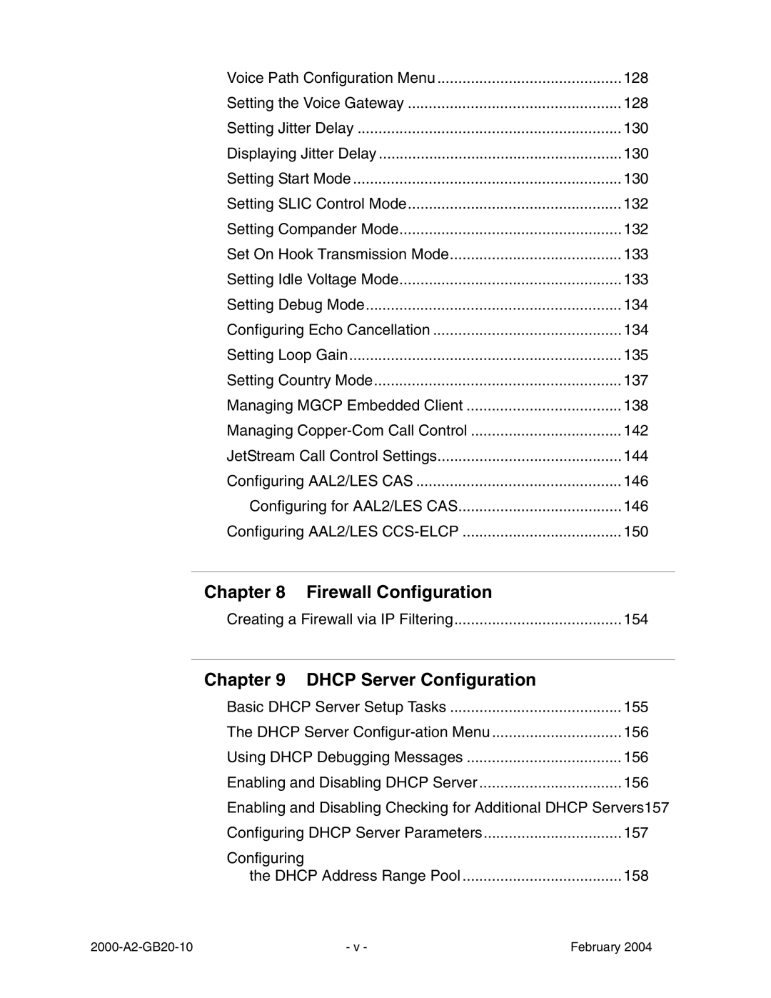 Paradyne JetFusion Integrated Access Device manual Firewall Configuration, Dhcp Server Configuration 