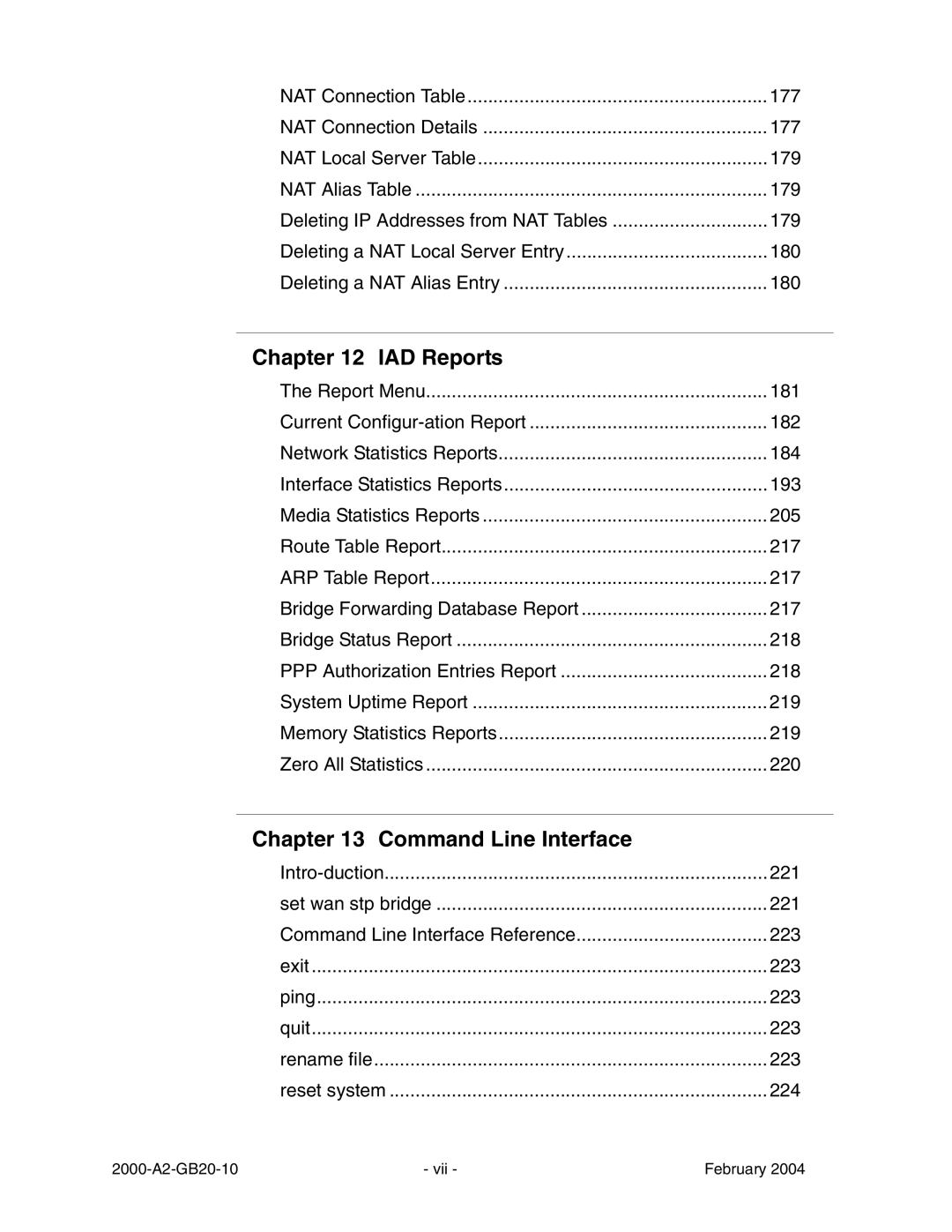 Paradyne JetFusion Integrated Access Device manual IAD Reports, Command Line Interface 