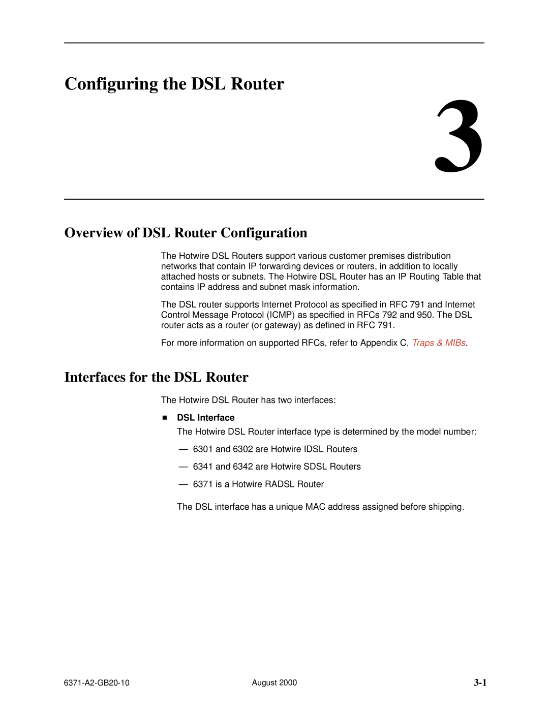 Paradyne Routers manual Configuring the DSL Router, Overview of DSL Router Configuration, Interfaces for the DSL Router 