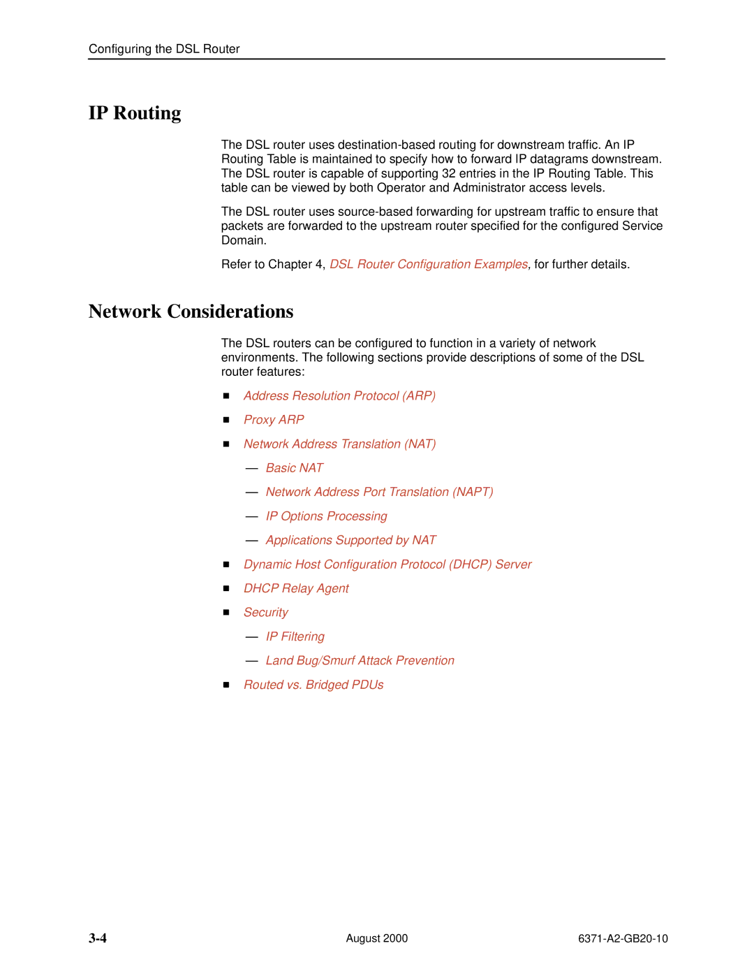 Paradyne Routers manual IP Routing, Network Considerations 