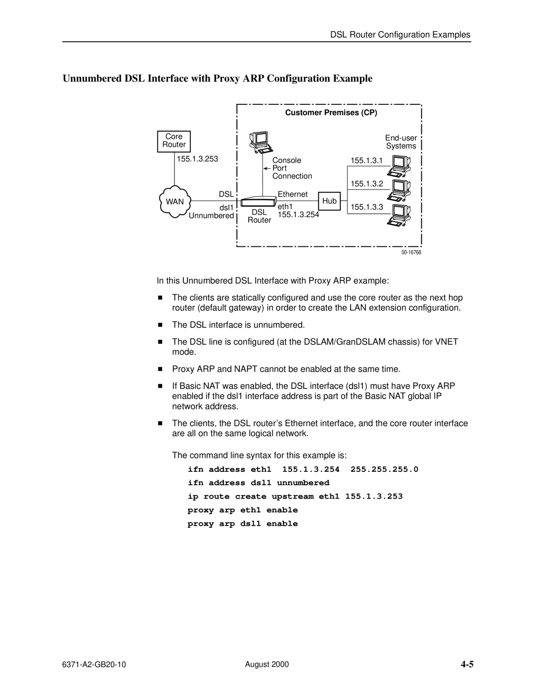 Paradyne Routers manual Core Router 155.1.3.253 Console Port Connection 