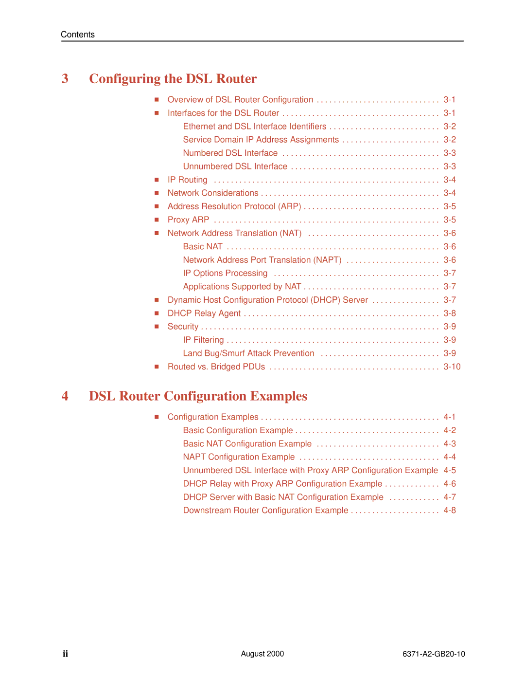 Paradyne Routers manual Configuring the DSL Router 