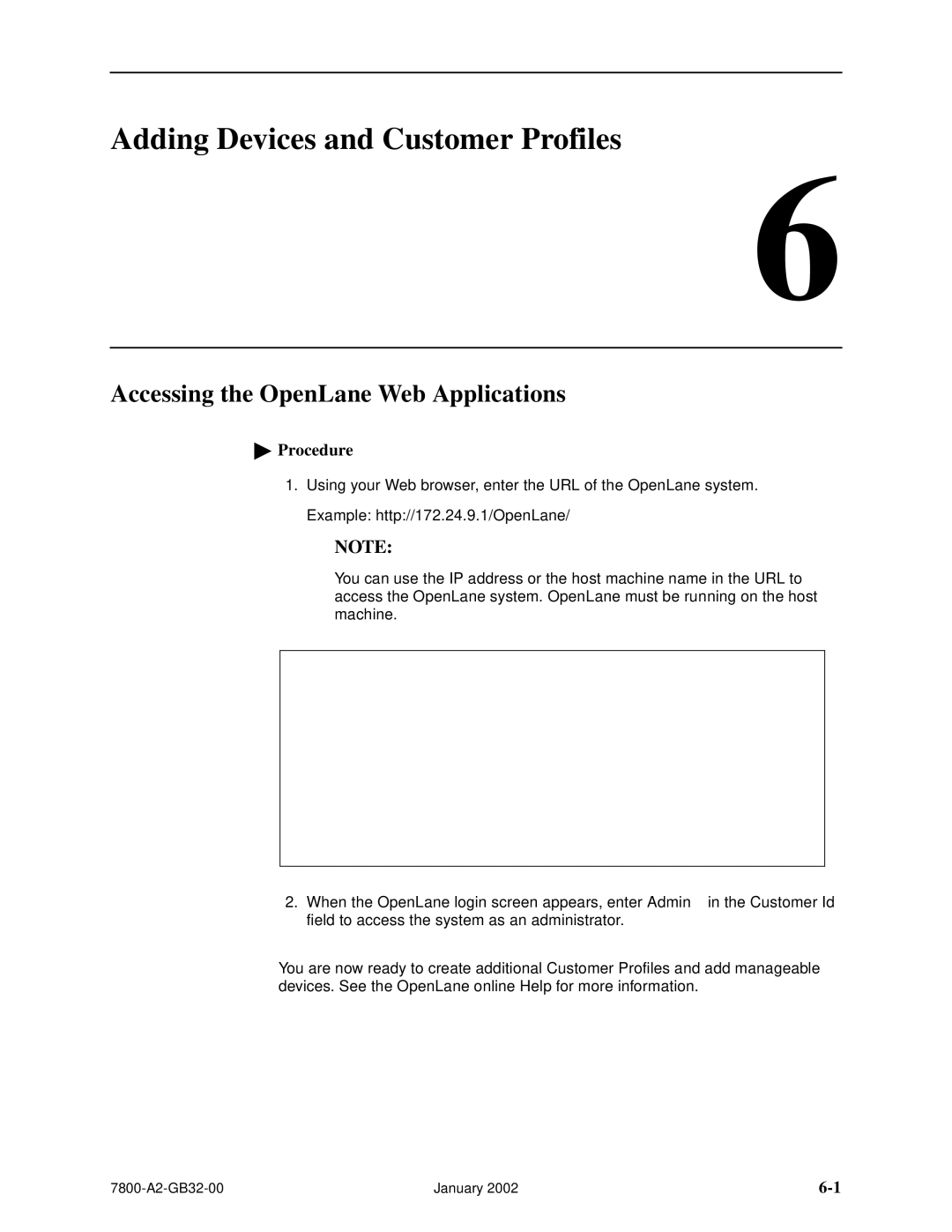 Paradyne SLM 5.5 manual Adding Devices and Customer Profiles, Accessing the OpenLane Web Applications 